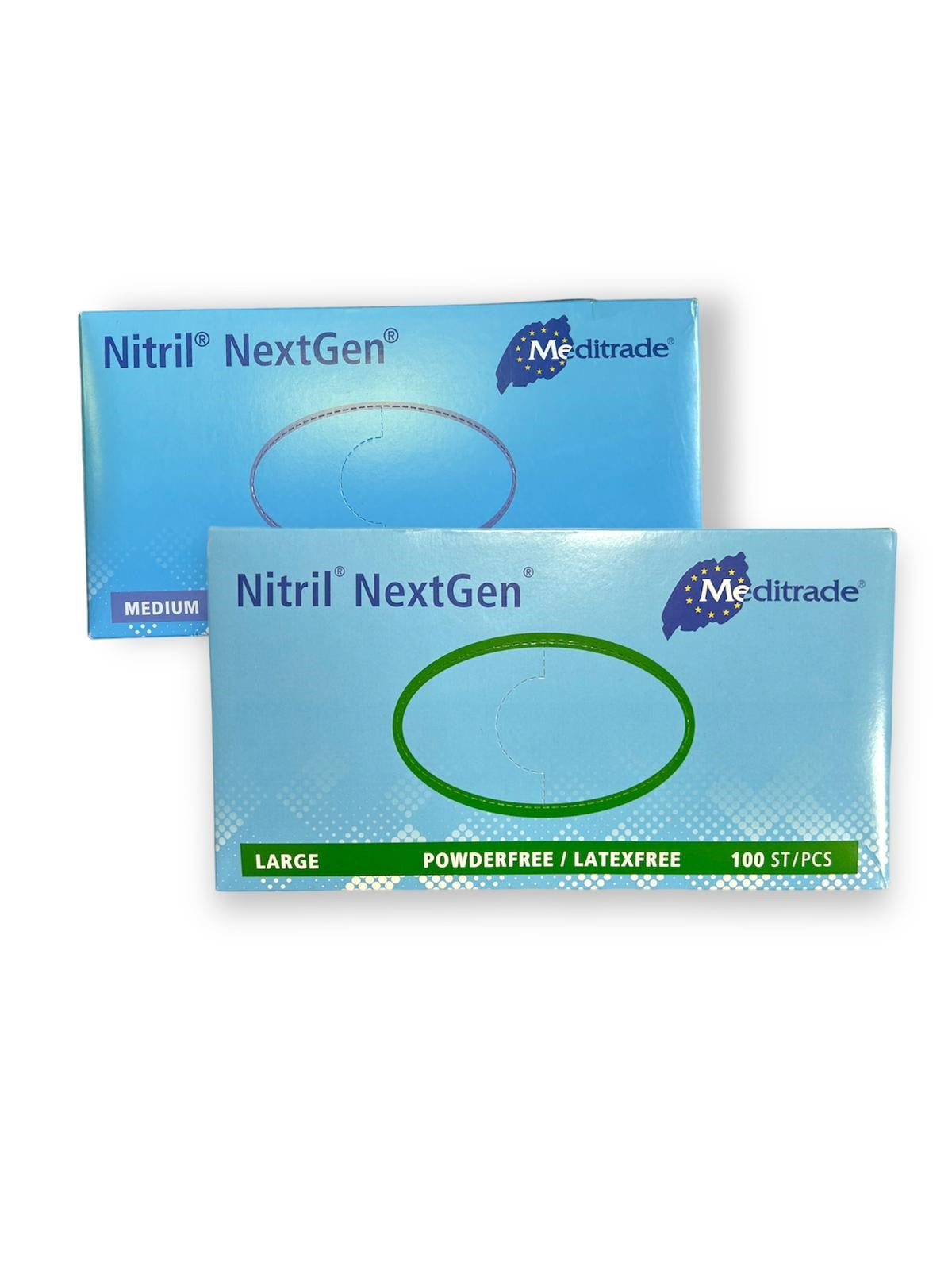 Meditrade Nitril Handschuhe Puderfrei Latexfrei Blau 100 Stk