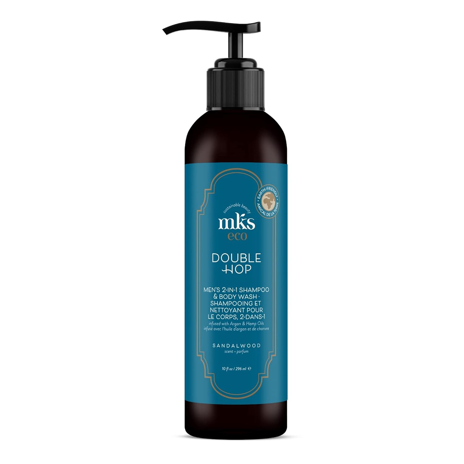 MKS-Eco - Men - Double Hop Men's 2 in 1 Shampoo & Body Wash Sandalwood - 296ml