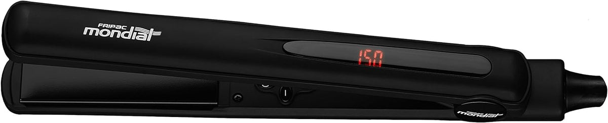Fripac Mondial Glätteisen Flatster, Profi-Haarglätter mit manueller Temperatureinstellung, Memory-Funktion, LCD-Anzeige und Keramikbeschichtung