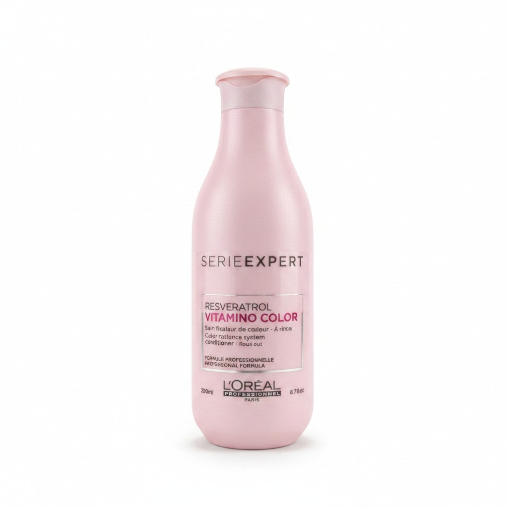 L'Oréal Professionnel Paris Serie Expert Vitamino Color Conditioner, Farbschutz-Spülung für coloriertes und gesträhntes Haar, Haarpflege für mehr Glanz und Geschmeidigkeit, 200 ml (3474636807192)+